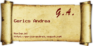 Gerics Andrea névjegykártya