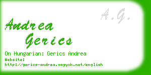 andrea gerics business card